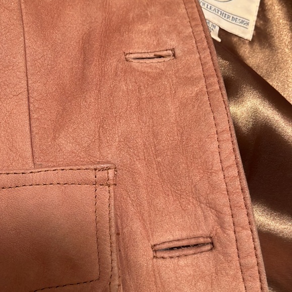 Vintage GEORGETOWN LEATHER DESIGN Button Down Blazer Jacket S - Picture 9 of 16